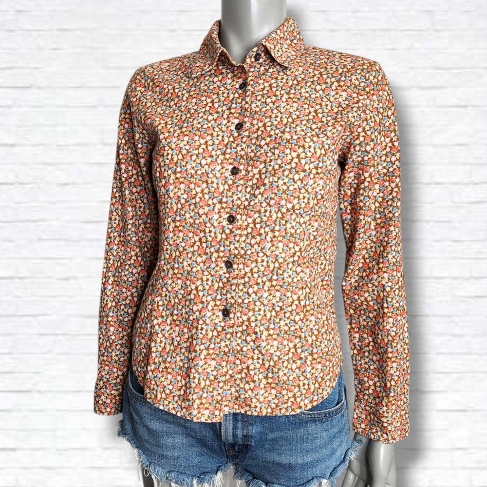 Boden Multicolor Floral Button Down Shirt